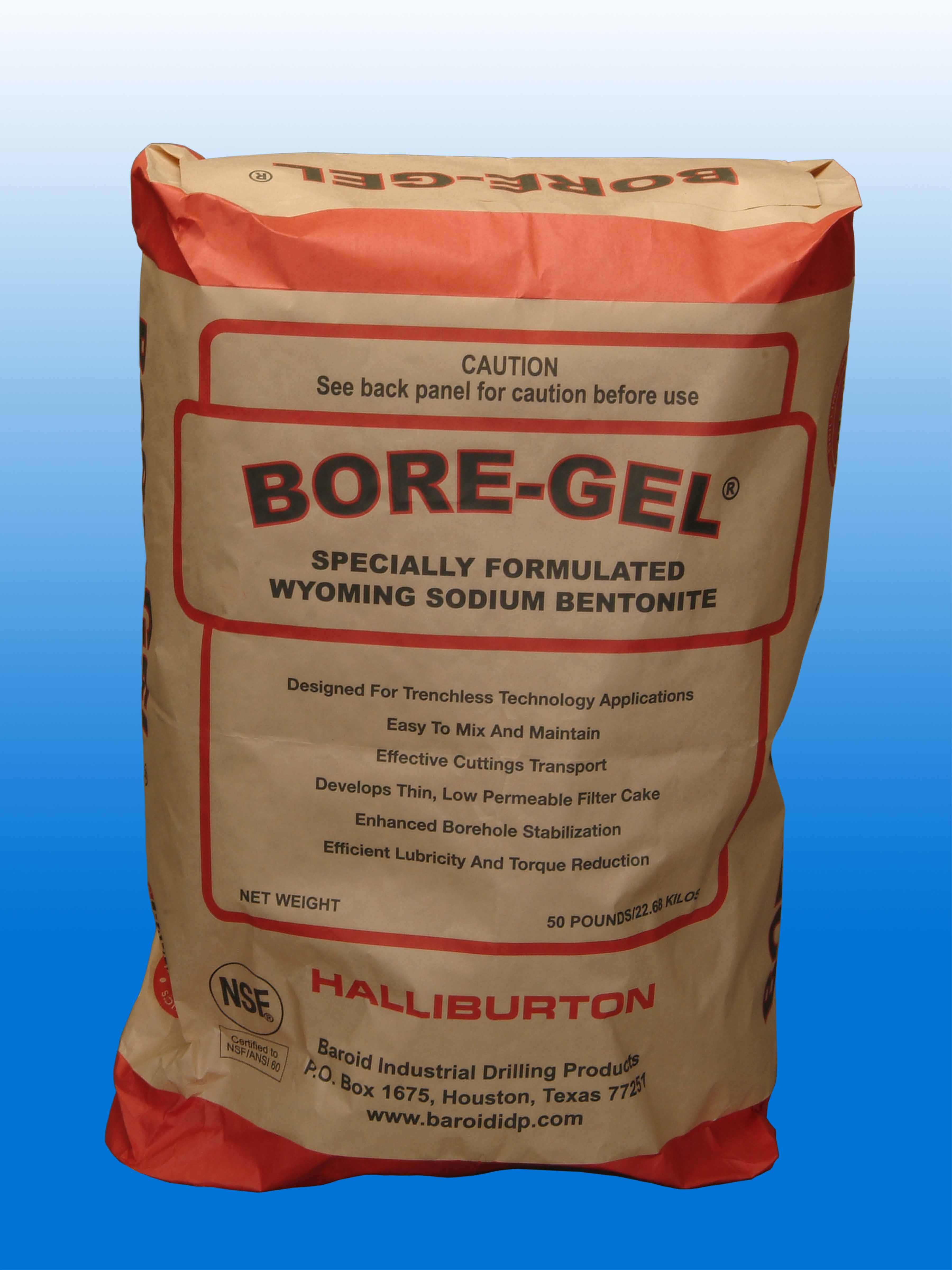 bore gel bentonite directional drilling fluid by baroid 50 lb bag
